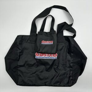 Costco Wholesale Reusable Tote Shopping Bag With Mini Tote Bag Attached Black